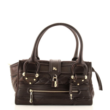 Burberry Manor Bag Quilted Leather Large