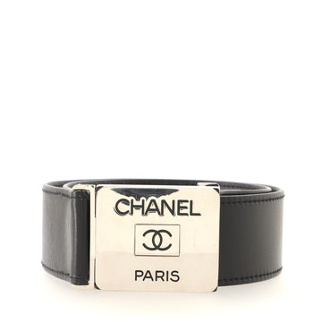 Chanel Vintage CC Plate Buckle Belt Leather Wide