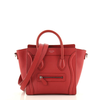 Celine Luggage Bag Grainy Leather Nano