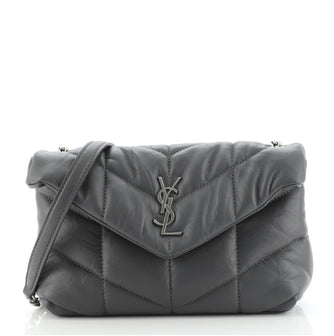 Saint Laurent LouLou Puffer Shoulder Bag Quilted Leather Mini