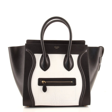 Celine Bicolor Luggage Bag Leather Mini
