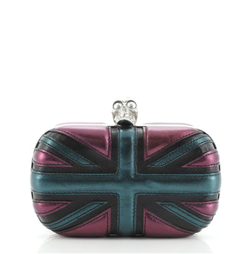 Alexander McQueen Britannia Skull Box Clutch Leather Small
