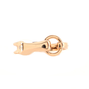 Hermes Galop Ring 18K Rose Gold and Diamond Small