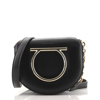 Salvatore Ferragamo Vela Flap Crossbody Bag Leather Medium