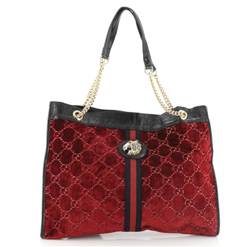 Gucci Rajah Chain Tote GG Velvet Large