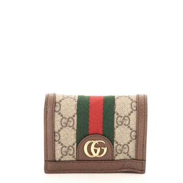 Gucci Ophidia Flap Card Case GG Coated Canvas