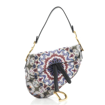 Christian Dior Saddle Handbag Beaded KaleiDiorscopic Calfskin Medium