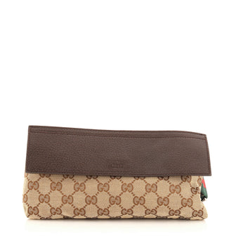 Gucci Vintage Web Belt Bag GG Canvas with Leather