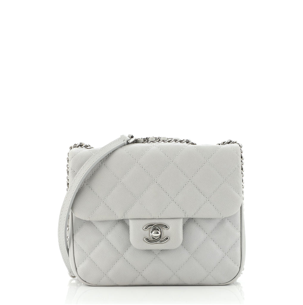 Chanel Grey Caviar Leather Medium Urban Companion Flap Bag Chanel