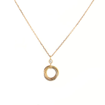 Cartier Trinity Pendant Necklace 18K Tricolor Gold with Diamond