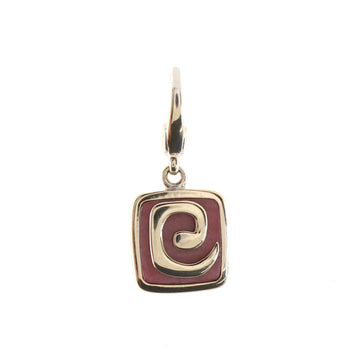 Bvlgari Square Pendant Charm Pendant & Charms 18K White Gold with Rhodolite Garnet