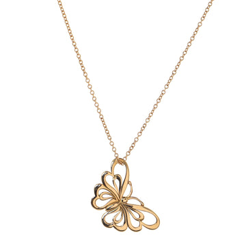 Tiffany & Co. Butterfly motif Pendant Nekclace Necklace 18K Rose Gold