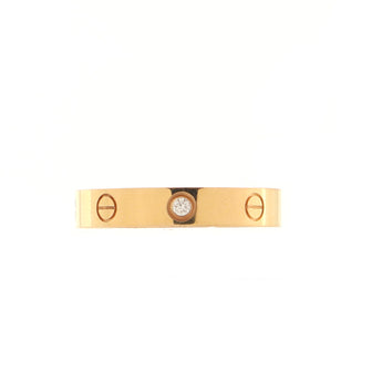 Cartier Love Band 1 Diamond Ring 18K Yellow Gold with Diamond