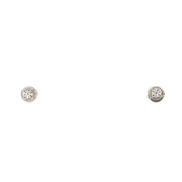 Tiffany & Co. Solitaire Earrings Platinum and Diamonds 0.22CT