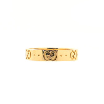 Gucci Icon Band Ring 18K Yellow Gold 4mm