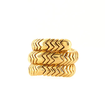 Bvlgari Spiga Double Wrap Ring 18K Yellow Gold