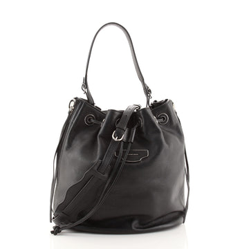 Balenciaga Papier Plate Bucket Bag Leather XS