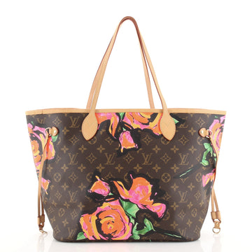 Louis Vuitton Neverfull Tote Limited Edition Monogram Roses MM