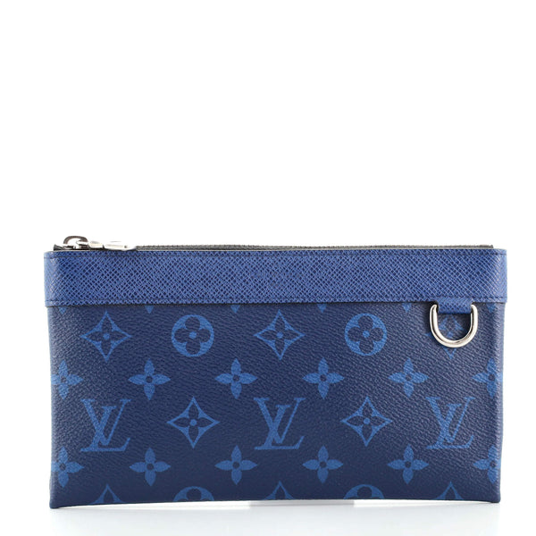 Louis Vuitton Blue Taigarama Pochette Discovery PM
