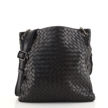 Bottega Veneta Flat Messenger Bag Intrecciato Nappa Small