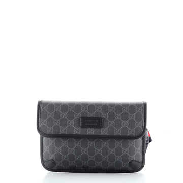 Gucci Web Flap Belt Bag GG Coated Canvas