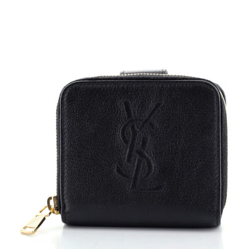 Saint Laurent Belle de Jour Zip Around French Wallet Leather Compact
