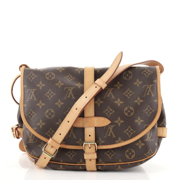 Louis Vuitton Saumur Handbag Monogram Canvas 30