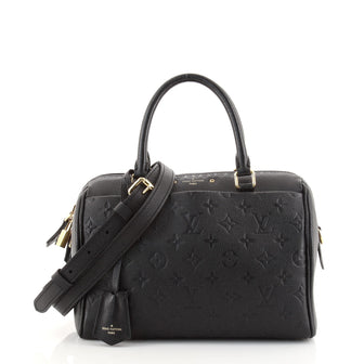 Louis Vuitton Speedy Bandouliere NM Handbag Monogram Empreinte Leather 25