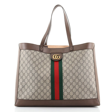 Gucci Ophidia Soft Open Tote GG Coated Canvas East West