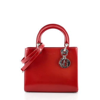 Christian Dior Vintage Lady Dior Bag Patent Medium