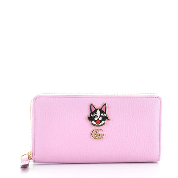 Gucci GG Marmont Zip Around Wallet Embellished Leather