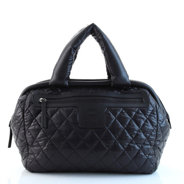 Chanel Coco Cocoon Bowling Bag Quilted Printed Nylon Medium