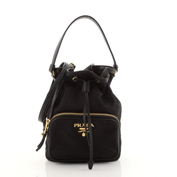 Prada Drawstring Bucket Bag Tessuto Small