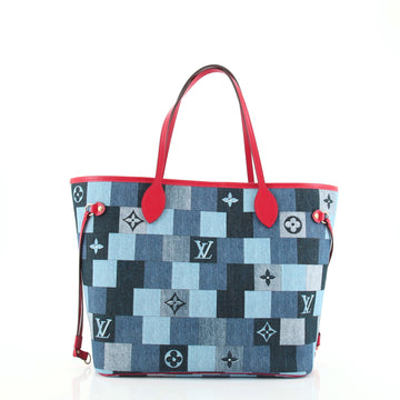 Louis Vuitton Neverfull Tote Damier and Monogram Patchwork Denim MM