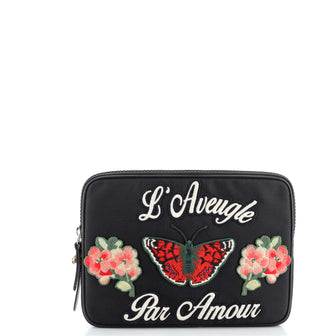 Gucci Tablet Case Embroidered Techno Canvas