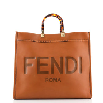 Fendi Sunshine Shopper Tote Leather Large