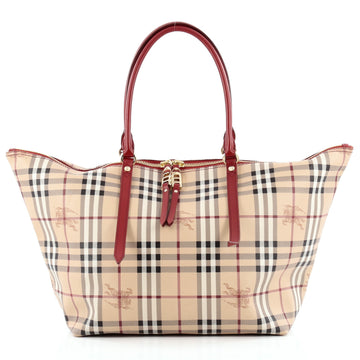 Burberry Salisbury Tote Haymarket Coated Canvas Medium