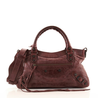 Balenciaga First Classic Studs Bag Leather