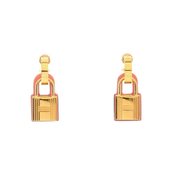 Hermes O'Kelly Drop Earrings Metal with Leather