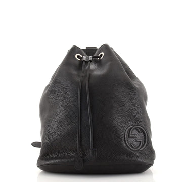 Gucci Soho Drawstring Backpack Leather Small