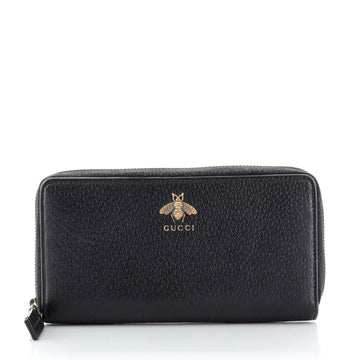 Gucci Animalier Zip Around Wallet Leather