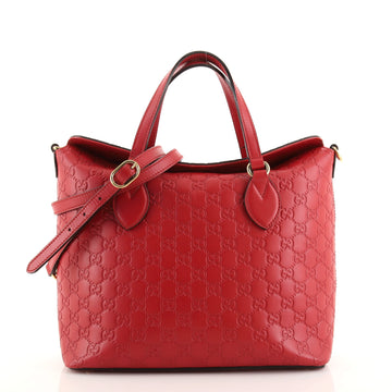 Gucci Signature Fold Over Tote Guccissima Leather Medium