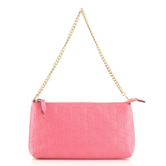 Gucci Chain Wristlet Wallet Guccissima Leather