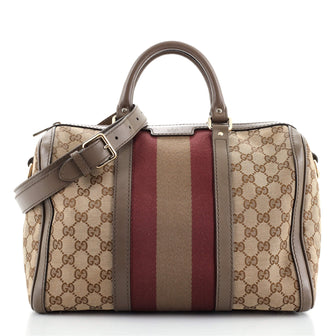 Gucci Vintage Web Boston Bag GG Canvas Medium