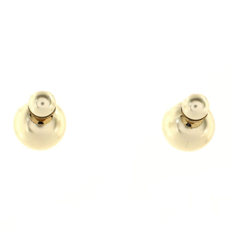 Christian Dior Tribales Stud Earrings Faux Pearls