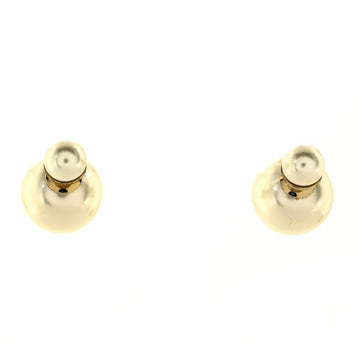 Christian Dior Tribales Stud Earrings Faux Pearls