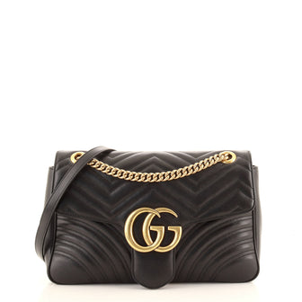 Gucci GG Marmont Flap Bag Matelasse Leather Medium
