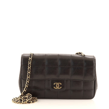 Chanel Chocolate Bar Flap Bag Quilted Lambskin Mini