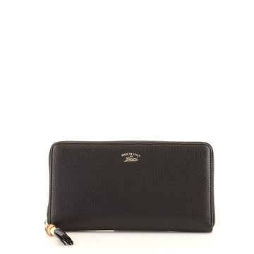 Gucci Bamboo Tassel Zip Wallet Leather
