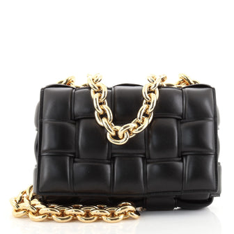 Bottega Veneta Cassette Chain Crossbody Bag Padded Maxi Intrecciato Leather